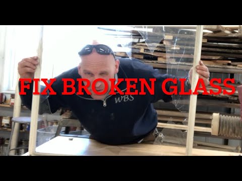 How to fix the broken glass in a storm door