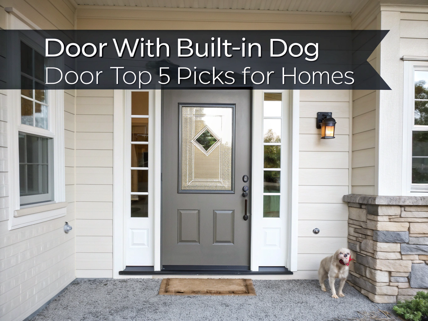 door with built in dog door