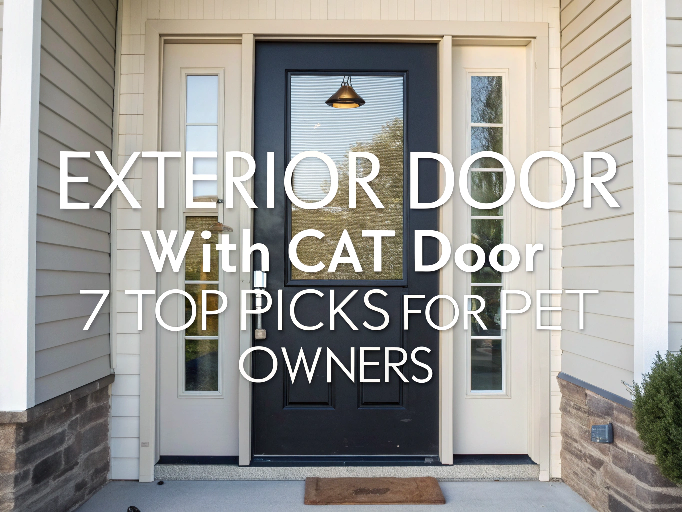 exterior door with cat door