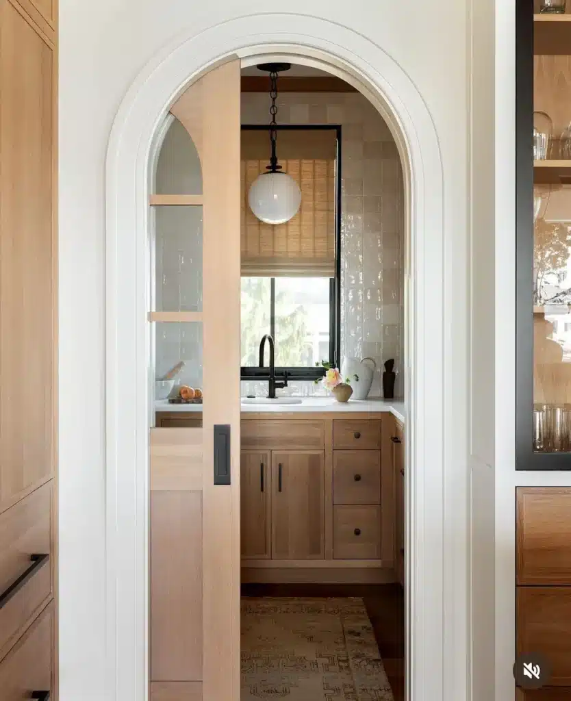 Arched French Pocket Doors